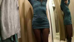 essayages en cabines en collants, sexe non epile