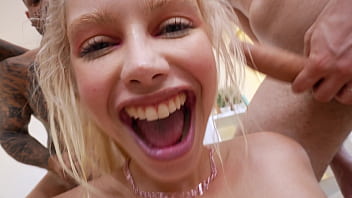 MEGA GANGBANG WITH TAP! Crazy slut Vivian Lola gets triple anal penetration from seven strong cocks EKS547