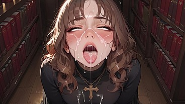 Hermione Granger was getting bored in the library when Harry Potter arrived with his wand in an AI porn adaptation
