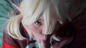 Klee gives blowjob to adventurer