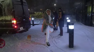 There Are Four Jism Wads On Ts Aubrey's Forehead And Chin