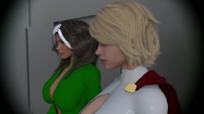 Fggb Rogue and Power Girl Futa