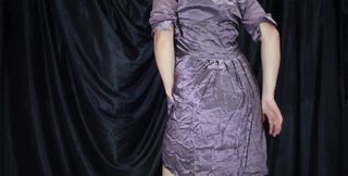 Indonesian Porn a Clear Girl Trying on Her New Satin Dress While Having Fun