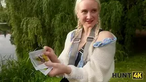 HUNT4K. Hunter found a Legal-age and tight pussy in the park and fucked her roughly afterwards