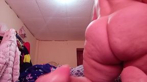 Big tits hot brunette babe fingering her clean shaved pussy