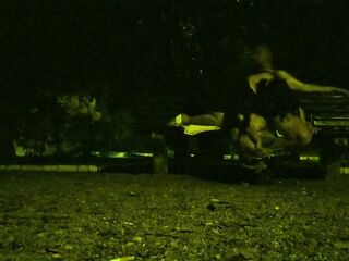 Training a piss slut's wife in a public park.