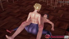 Horny Luna Zoldark gets a lustful deepthroat in her leggings, while an