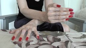 Beautiful Hands, Long Red Fingernails, JOI Lady Victoria Valente