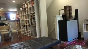 Blonde Nicole POV - Pee Play, Footjob & Cowgirl Riding Railing & Creampie