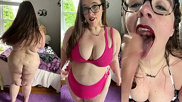 BBW Bikini try on turns me on and leads to suck and fuck