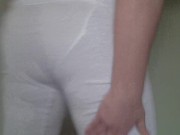 Chubby Mormon rubbing himself in Garments