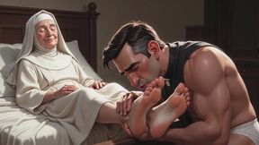 Priest Humiliated by Nun - Intense Foot Licking
