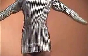 Dress female and bodybuilder flex striped ---->>