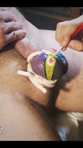 Must-see moment from &quot;Naughty Easter ball painting for chastity slave&quot;