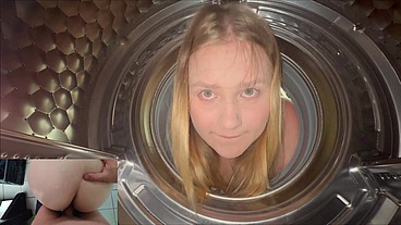 Stuck fucked in the washing machine!