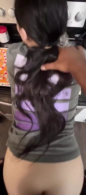 Cheating in the Kitchen While Making Pizza with Hung BBC Daddy