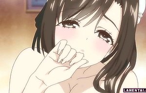 Big titted hentai maid rides