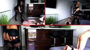Whipping, Boots Worship and Facesitting: Training Session with Matriarch Ezada Sinn and chattel eleven