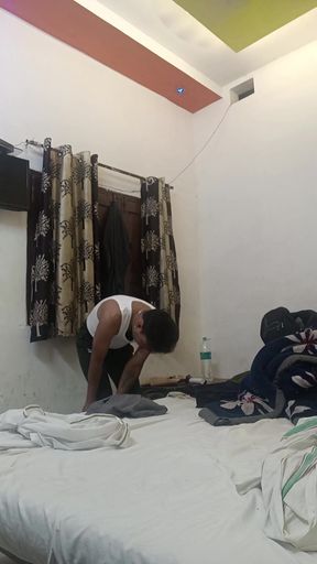 Indian desi police officer get sucked and fucked by neighbour and army officer   Clip 1