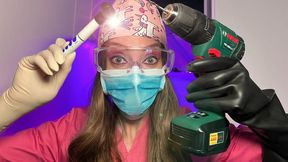 SuperCrazy Ear Exam, Hearing Test with the drill, Otoscope, Gloves sounds (ASMR Style)