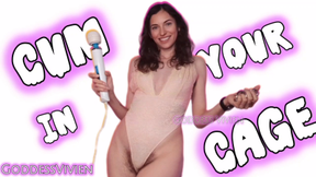 Cum in your Cage Sissy Edging Task You've been locked up and desperate for release! Grab your most powerful vibrator and follow along as Goddess Vivien grants you what you most desire... A messy explosion while locked in chastity!