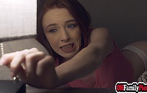 Redhead teen troublemaker moaning on stepbrothers big cock