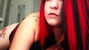 Naughty college girl smoking