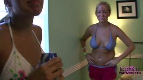 Shy hot chick gets her pretty pussy fingered & eaten by her friend