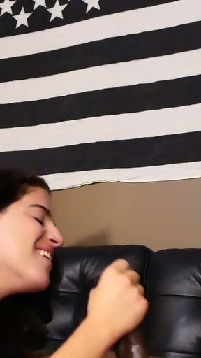 Romantic Couch Creampie and Her First Orgasm from Sucking Dick - Cliff Media   Clip 3