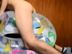 Inflatable tube toys humping orgasm