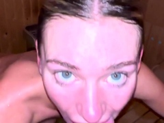 Halli N Lover Face Covered In Cum After Sloppy Blowjob
