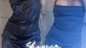 Shower In A Silk Dress! Get Hot And Steamy With Miss Sally!