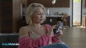 ADULTMOBILE - Bombshell MILF Gets Her Tits And Body Painted With Her Horny Stepson&#039_s Cum
