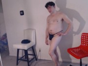 Underwear Thong Mask Parody by A Naked & Hard Hunk Named Maudau79!