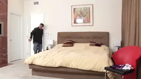 Big brunette lass gets it from a big old cock