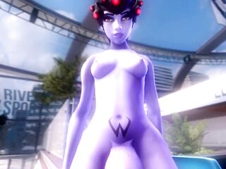 Suck & Drink on Shemale Hentai Widowmaker Biggest Rod - Futanari Taker PoV