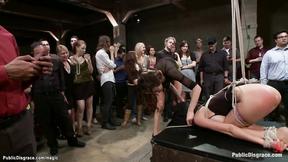 ”Big Boobed babe Double penetration MFF ravaged in public”