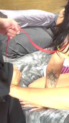 Ghetto Ratchet Whore Gets Fucked with a Leash &amp; Collar