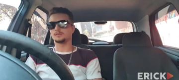 Erick Diaz and Carmona Masturbating Inside the Car in Downtown So Paulo