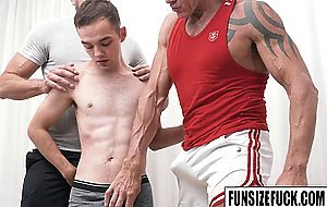 Marcus Rivers getting hard anal pounding from two older men