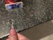 Cumming in a Shot Glass! Spilled Out Sorry :(