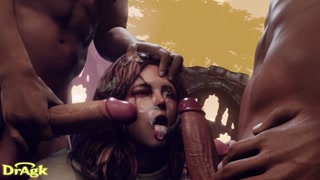 Elden Ring's Maiden Melina gets covered with cum while her face gets cockslapped by 3 guys - 60 FPS