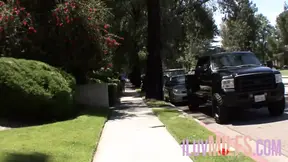 Gorgeous blonde slurps all of his cum after smashing