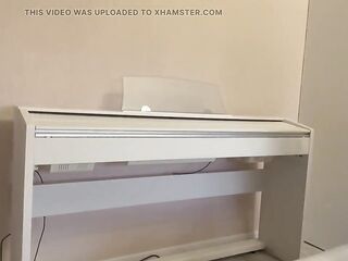 A Intimate Piano Lesson with a mother I'd like to fuck Teacher Became Very Nasty