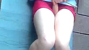 the loser of an amateur wrestling match has to submit to piss desperation, hands tied up (huge load of pee)