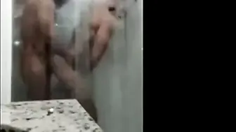 Amateur Hunks Have Passionate Bareback Shower Sex