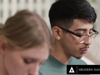 MODERN-DAY SINS - Popular Small Virgin Cheerleader Melody Marks Loses Virginity To Nerd For A Wager