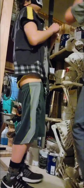 Twink Gives Self Hanging Wedgie