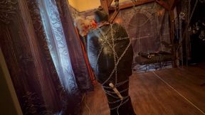 Part 2:- Domina Satana &amp; Bag Man in pallet wrap and chains.