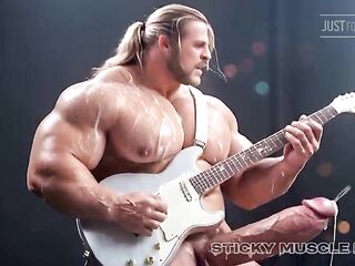 Sticky Muscle Studs Day 16 Preview, AI-Generated Muscle Boys, Large Schlongs, Large Cum Loads